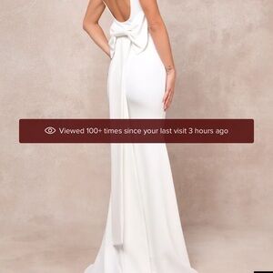 Lulu's White Backless Bow Dress